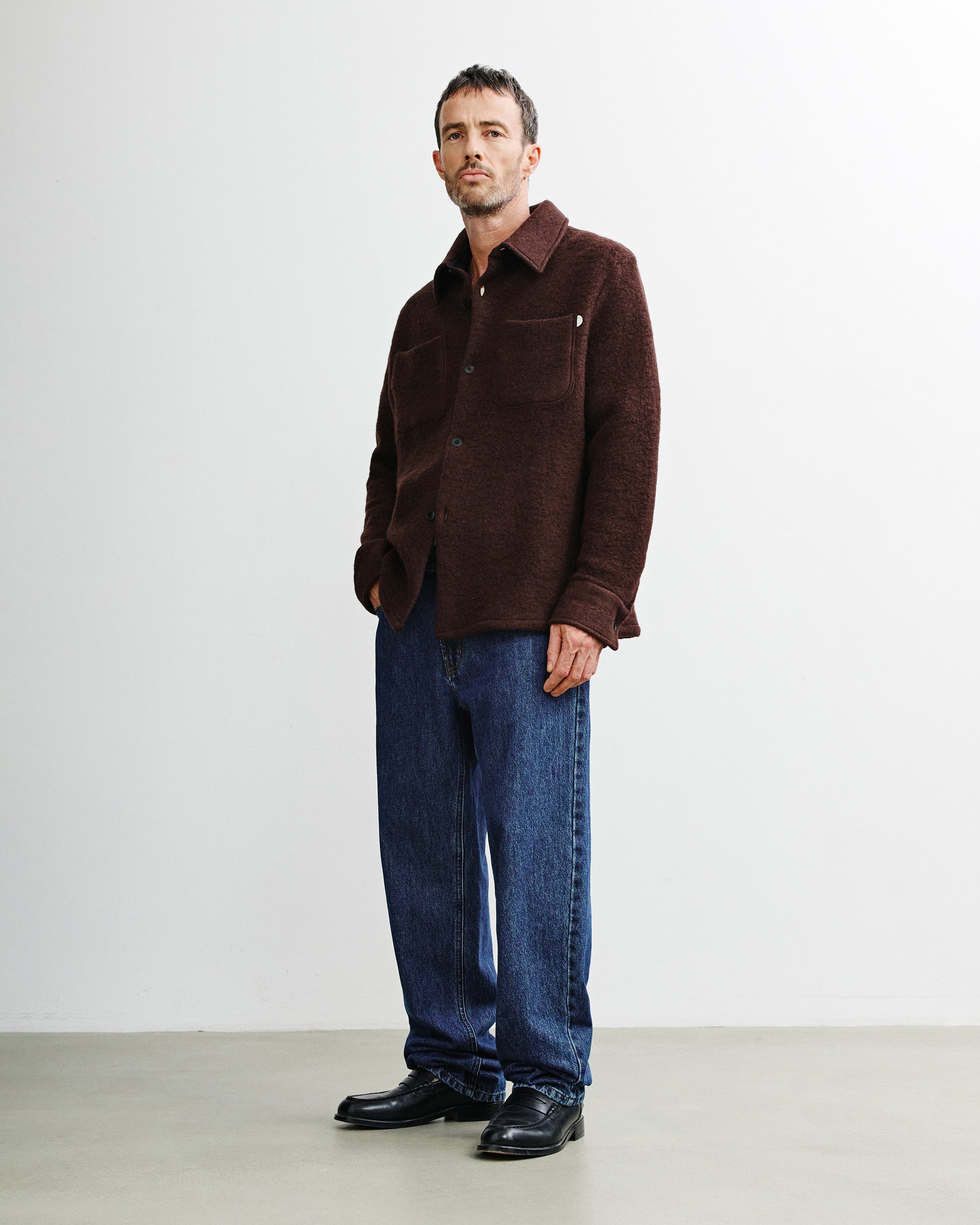 Overshirt Bio Wolle - Braun