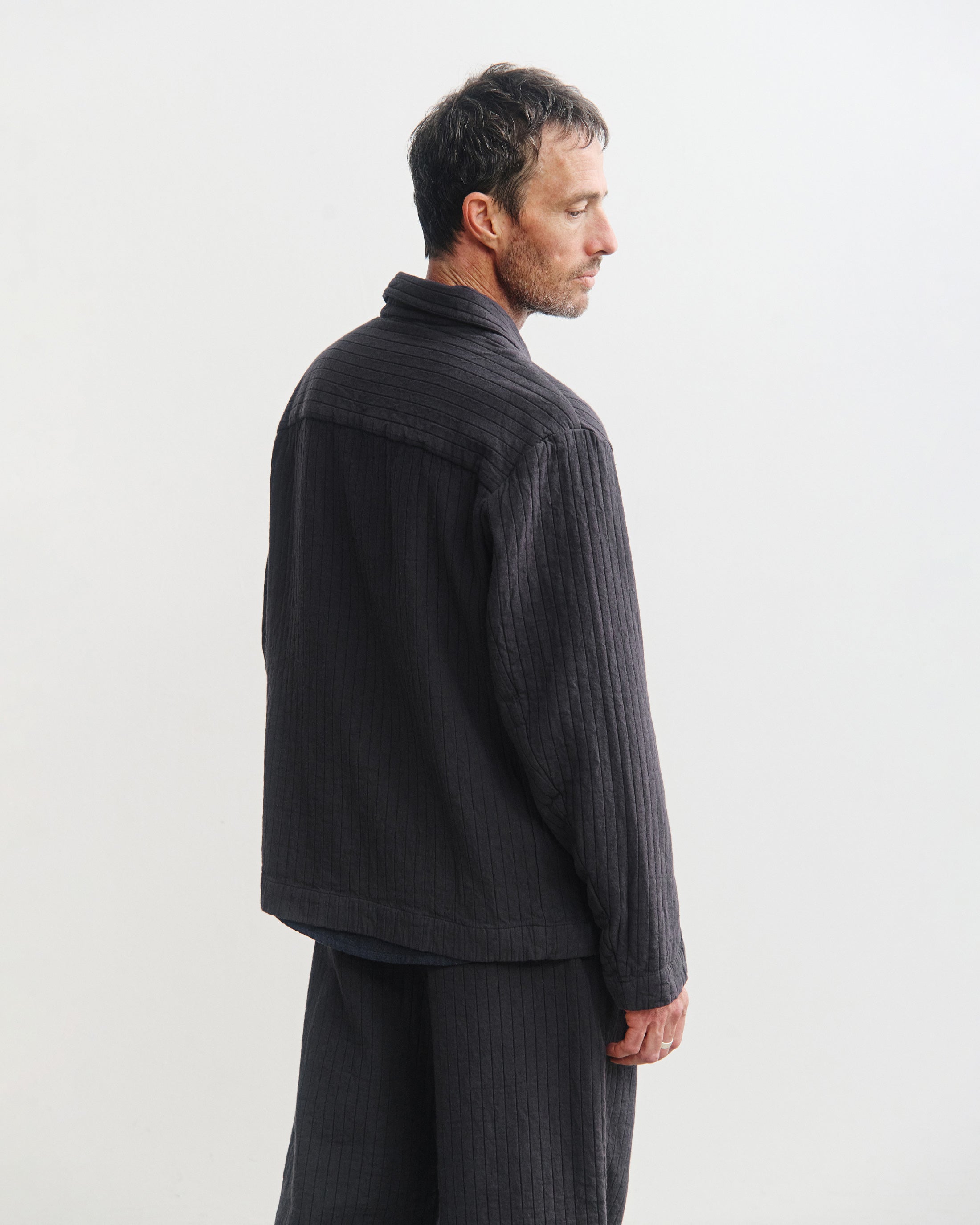 Workwear Jacke Gerippt Bio Baumwolle - Anthrazit