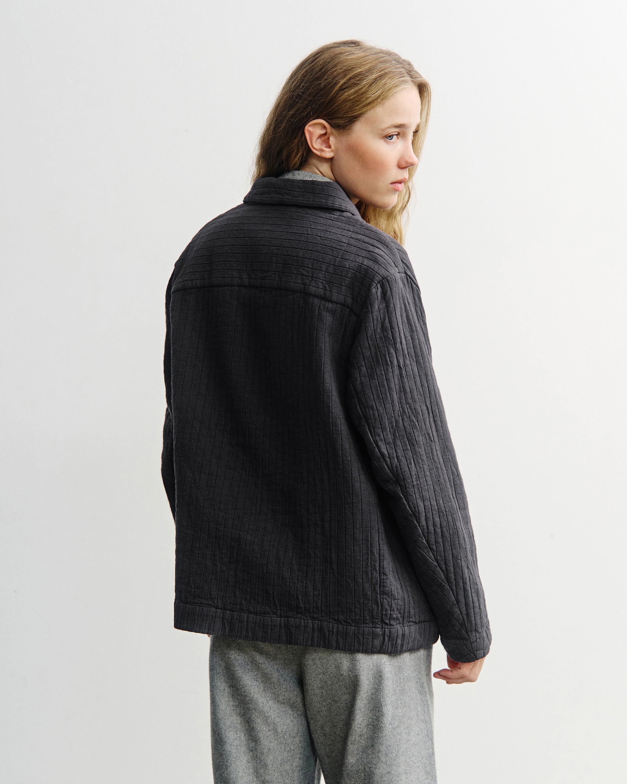 Workwear Jacke Ripp Bio Baumwolle - Anthrazit