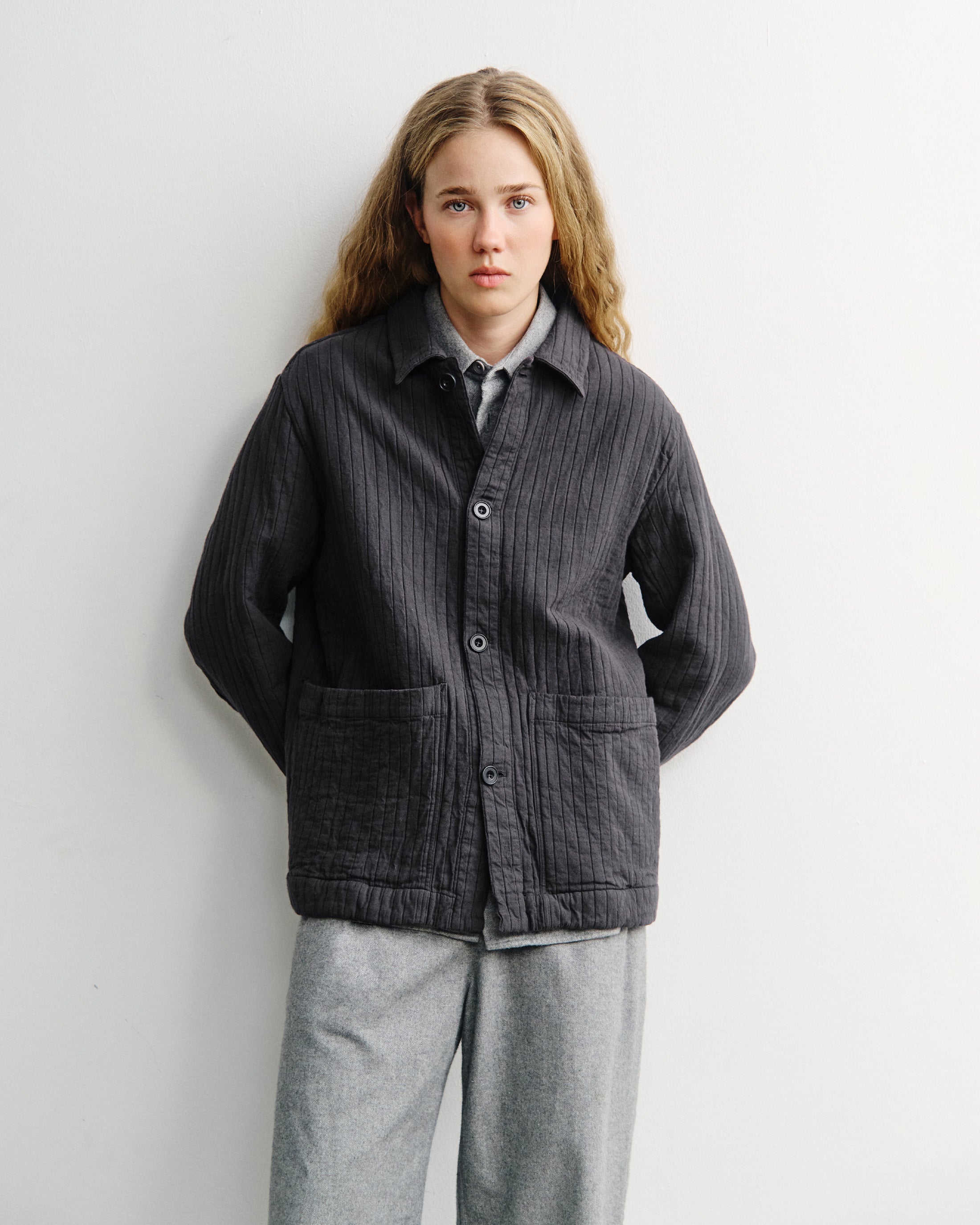 Workwear Jacke Ripp Bio Baumwolle - Anthrazit