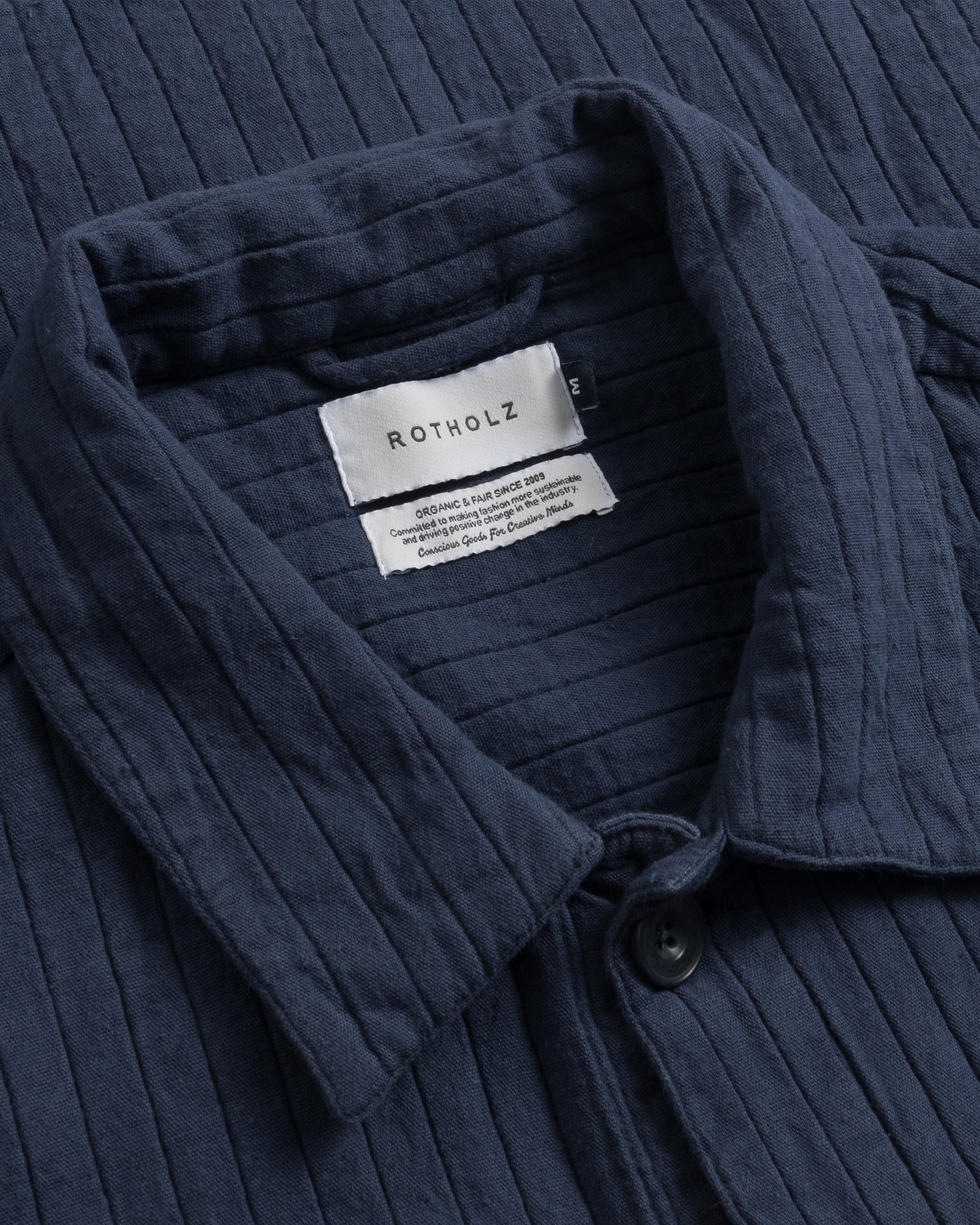 Workwear Jacke Gerippt Bio Baumwolle - Blau