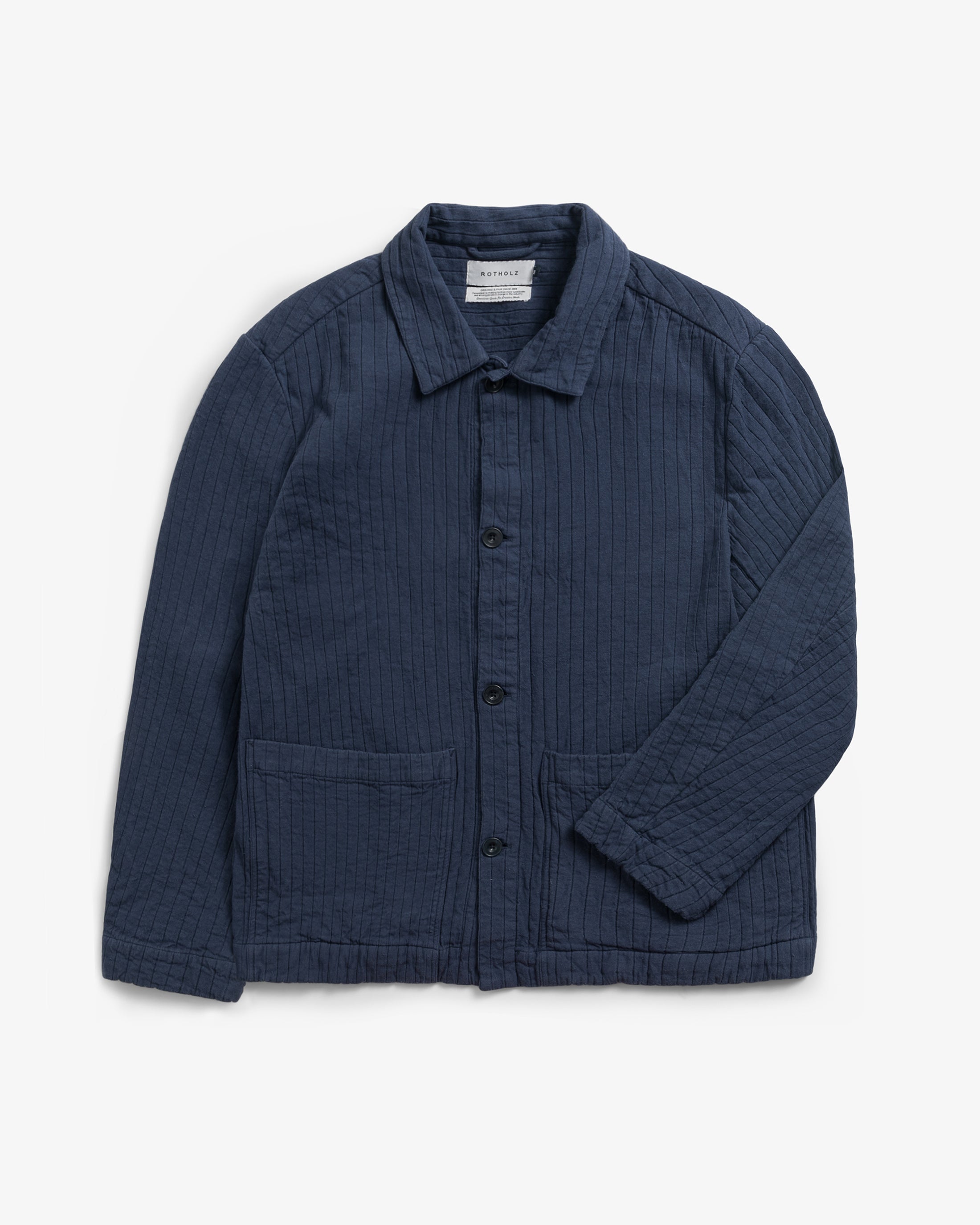 Workwear Jacke Ribb Bio Baumwolle - Blau