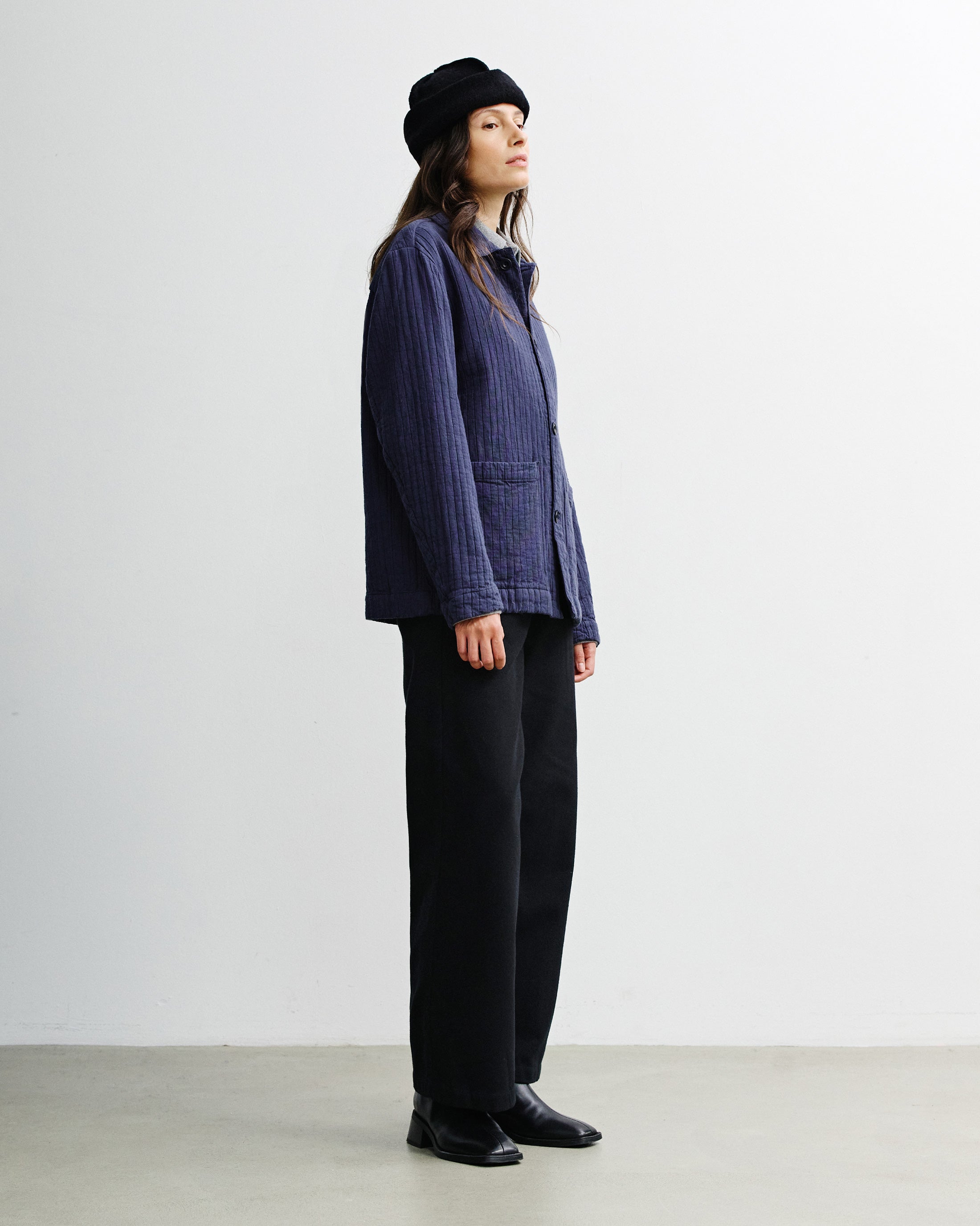 Workwear Jacke Ribb Bio Baumwolle - Blau