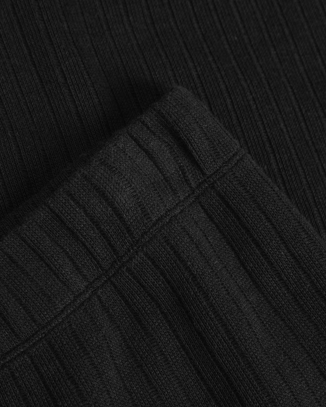 Gerippte Hose Bio Baumwolle - Schwarz