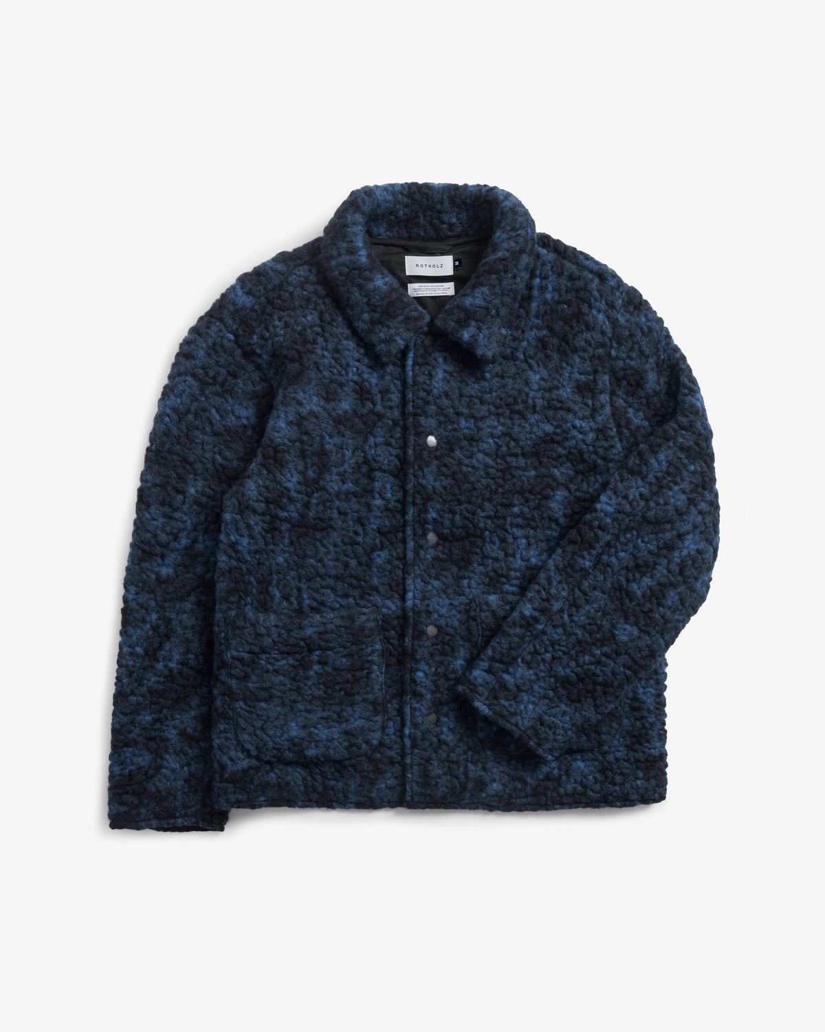 Sherpa Jacke Bio Wolle - Blau