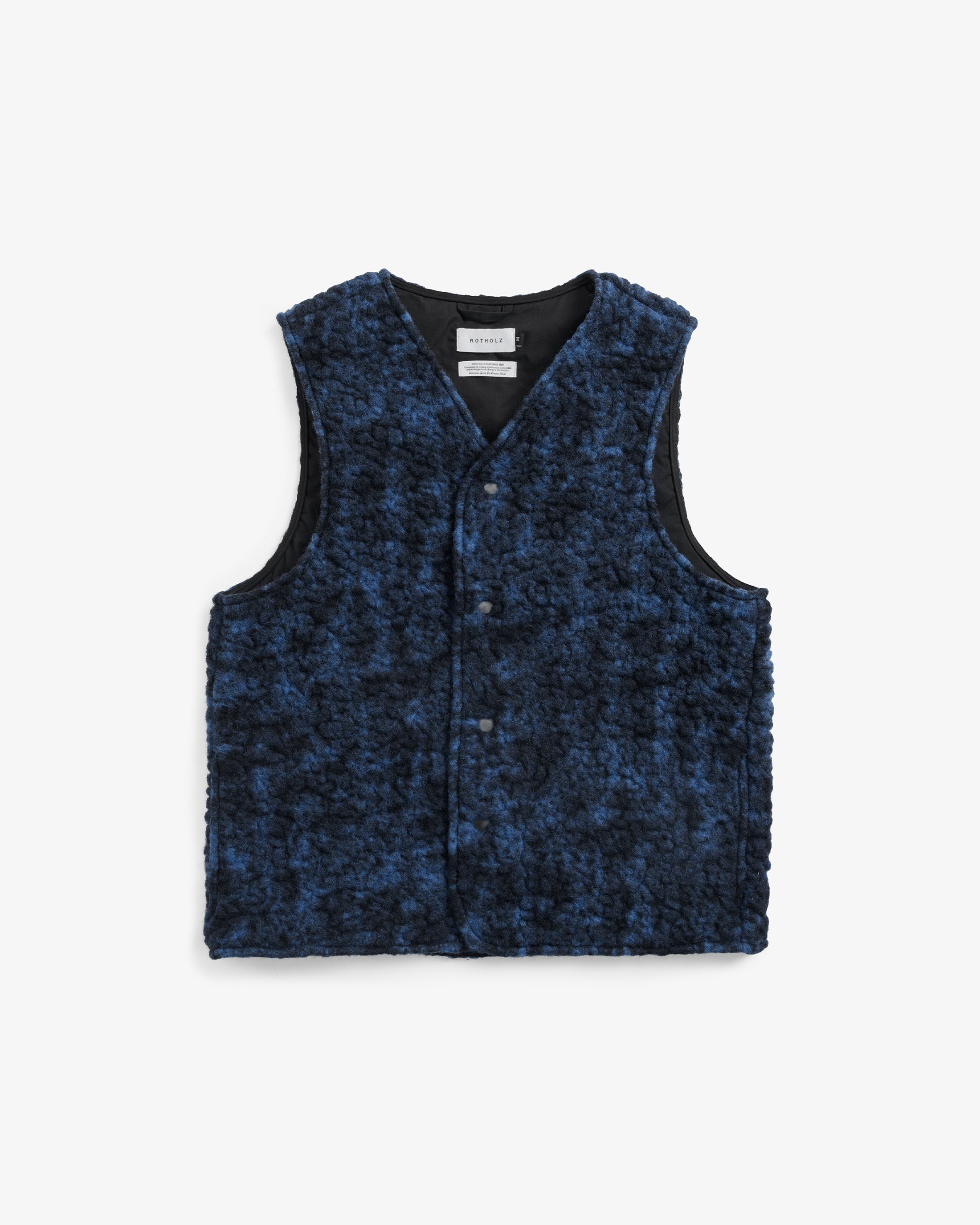 Sherpa Weste Bio Wolle - Blau