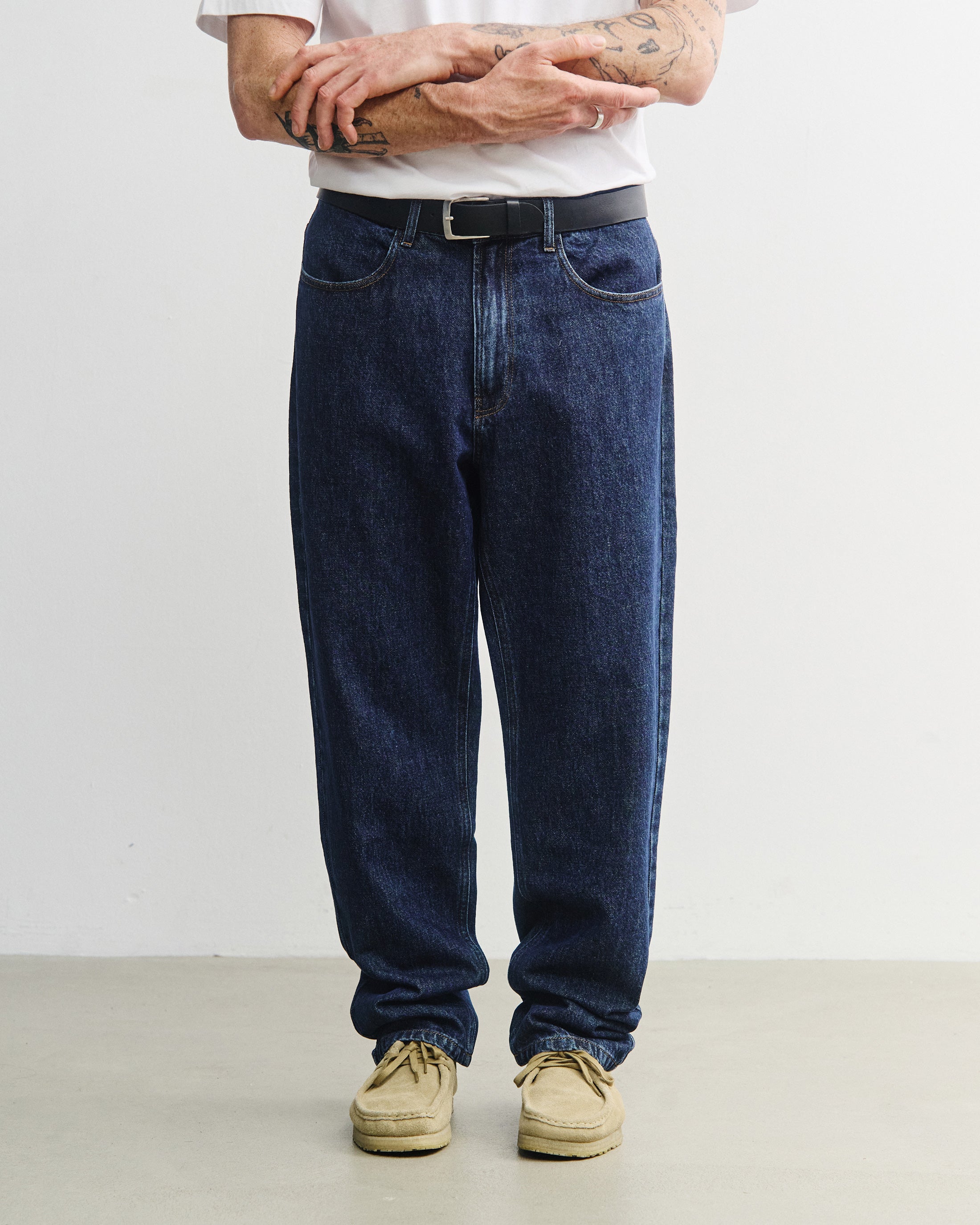 Straight Leg Jeans Bio Baumwolle - Dunkelblau