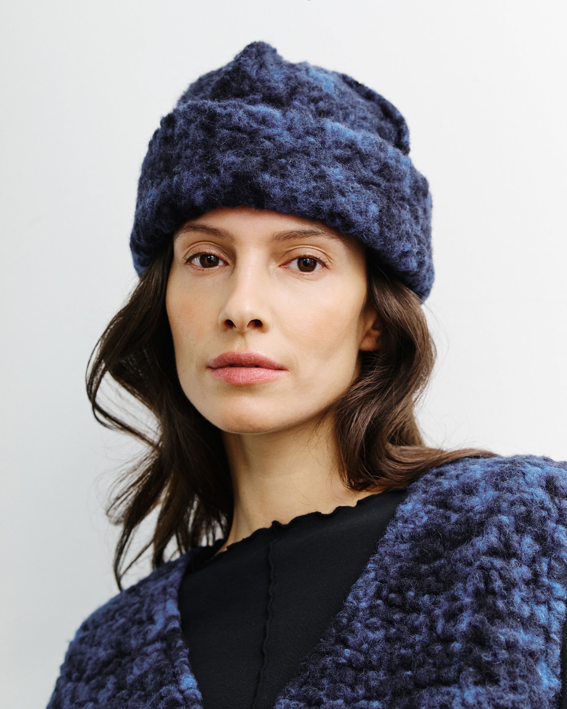 Toque Bio Wolle - Sherpa Blau
