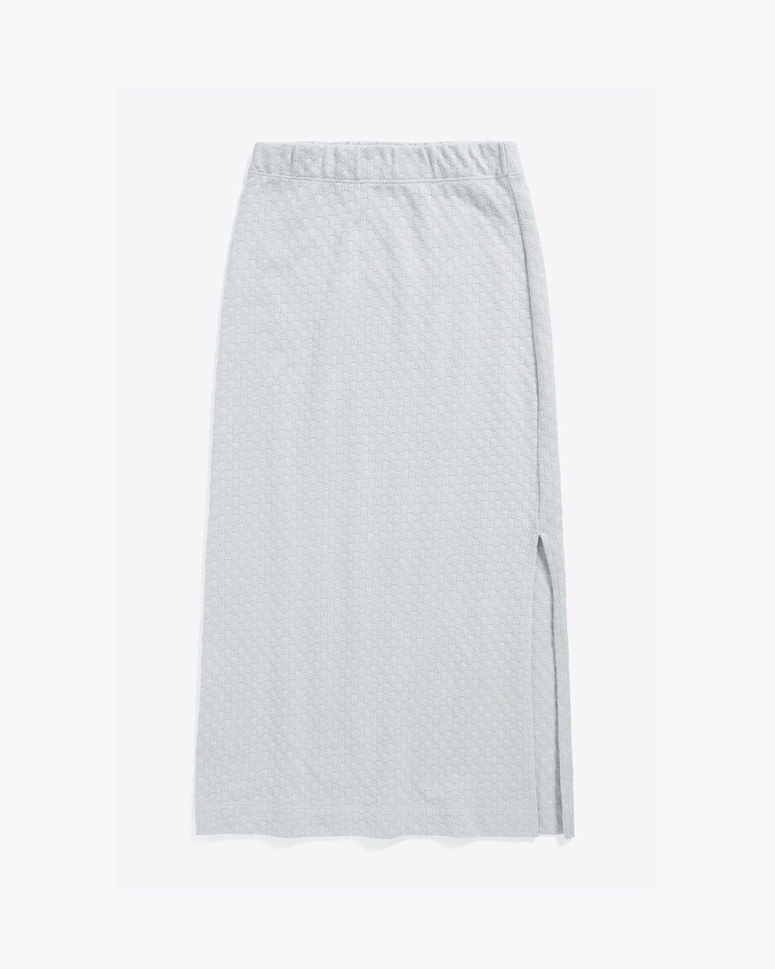 Gestrickter Midi Rock Bio Baumwolle - Grau