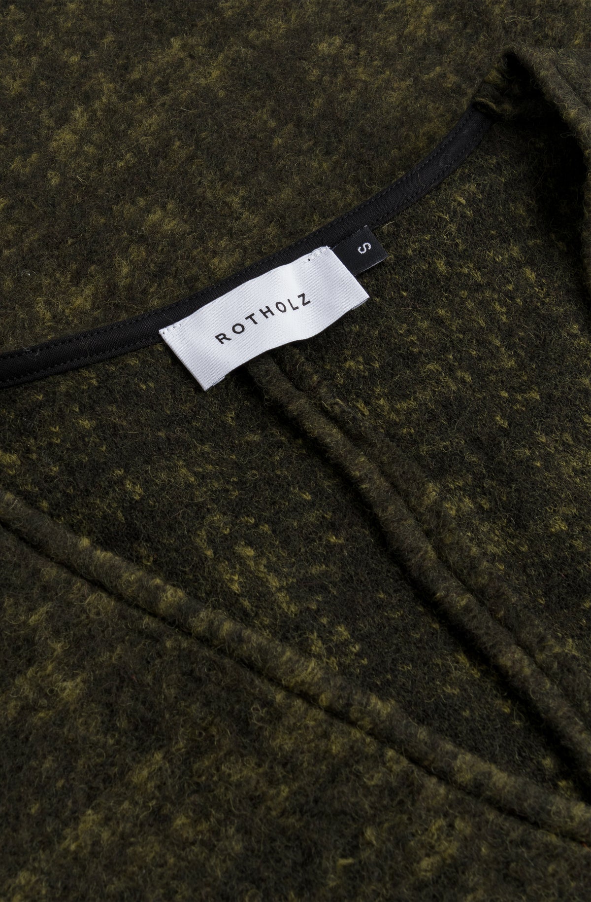 V-Neck Dress Wool-Blend - Speckled Green