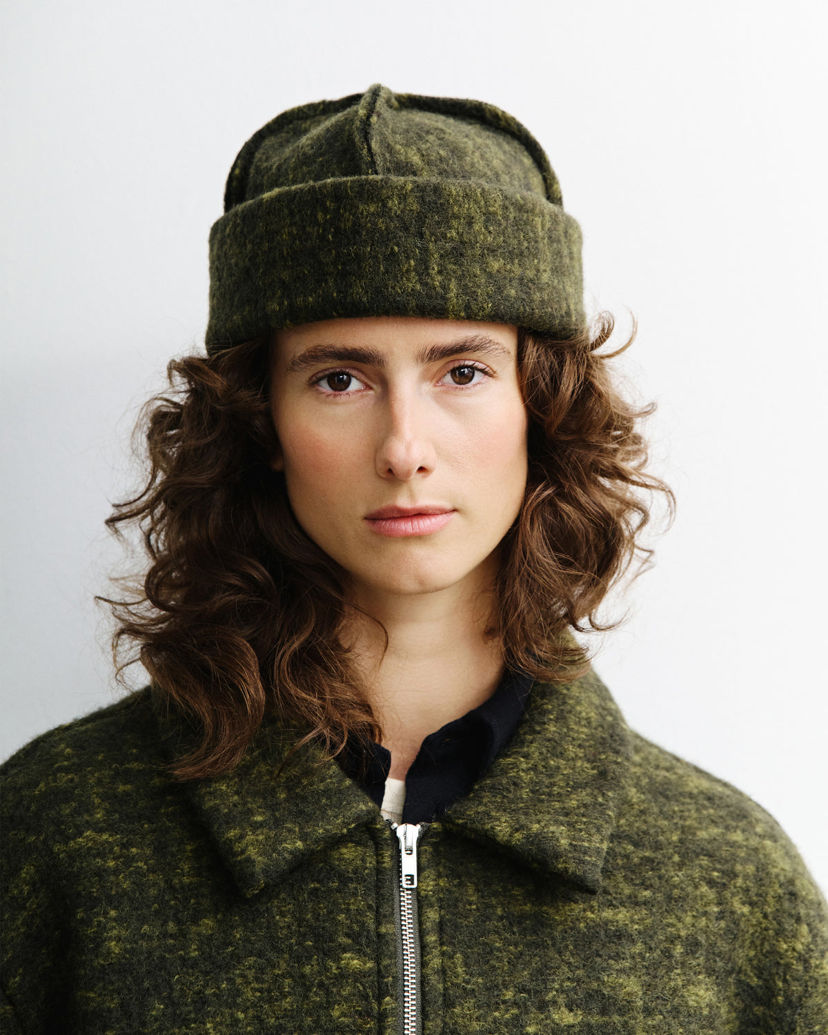 Workwear Jacke Wollmischung - Speckled Green