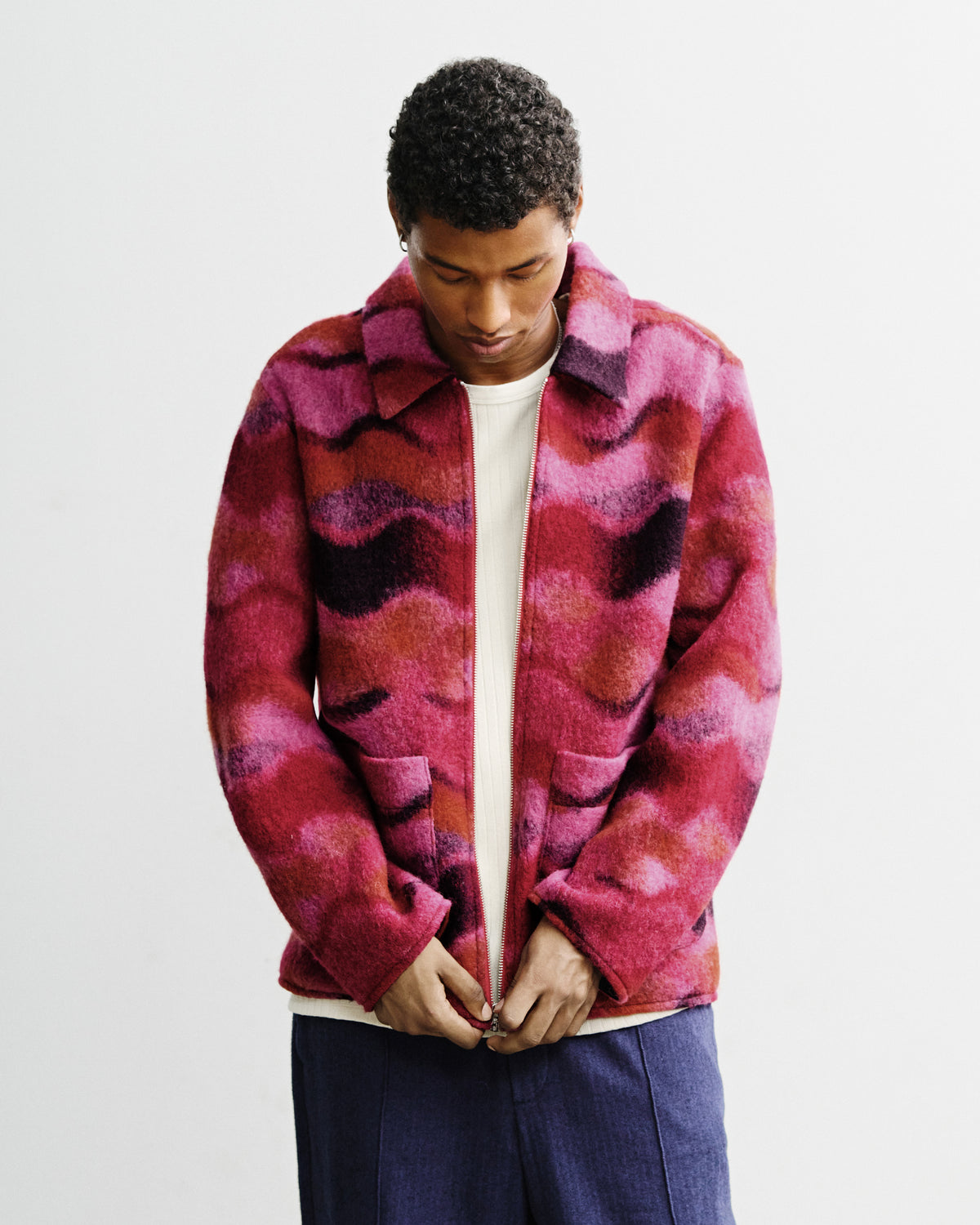 Workwear Jacke Wollmischung - Wavy Pink