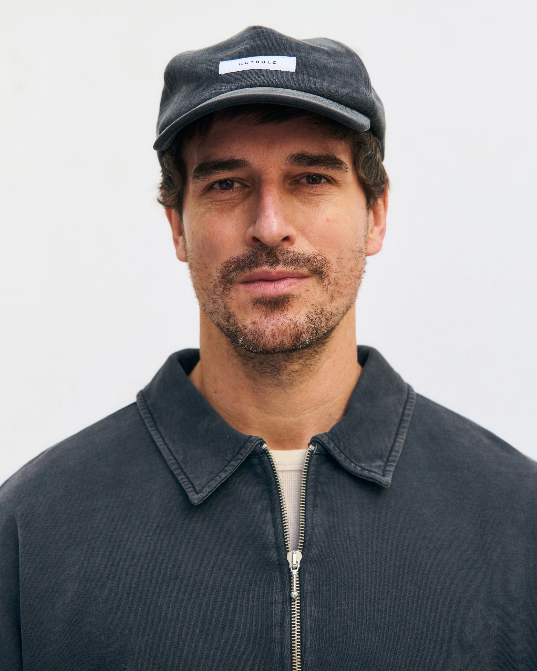 Polo Half Zip Sweatshirt Bio Baumwolle - Schwarz