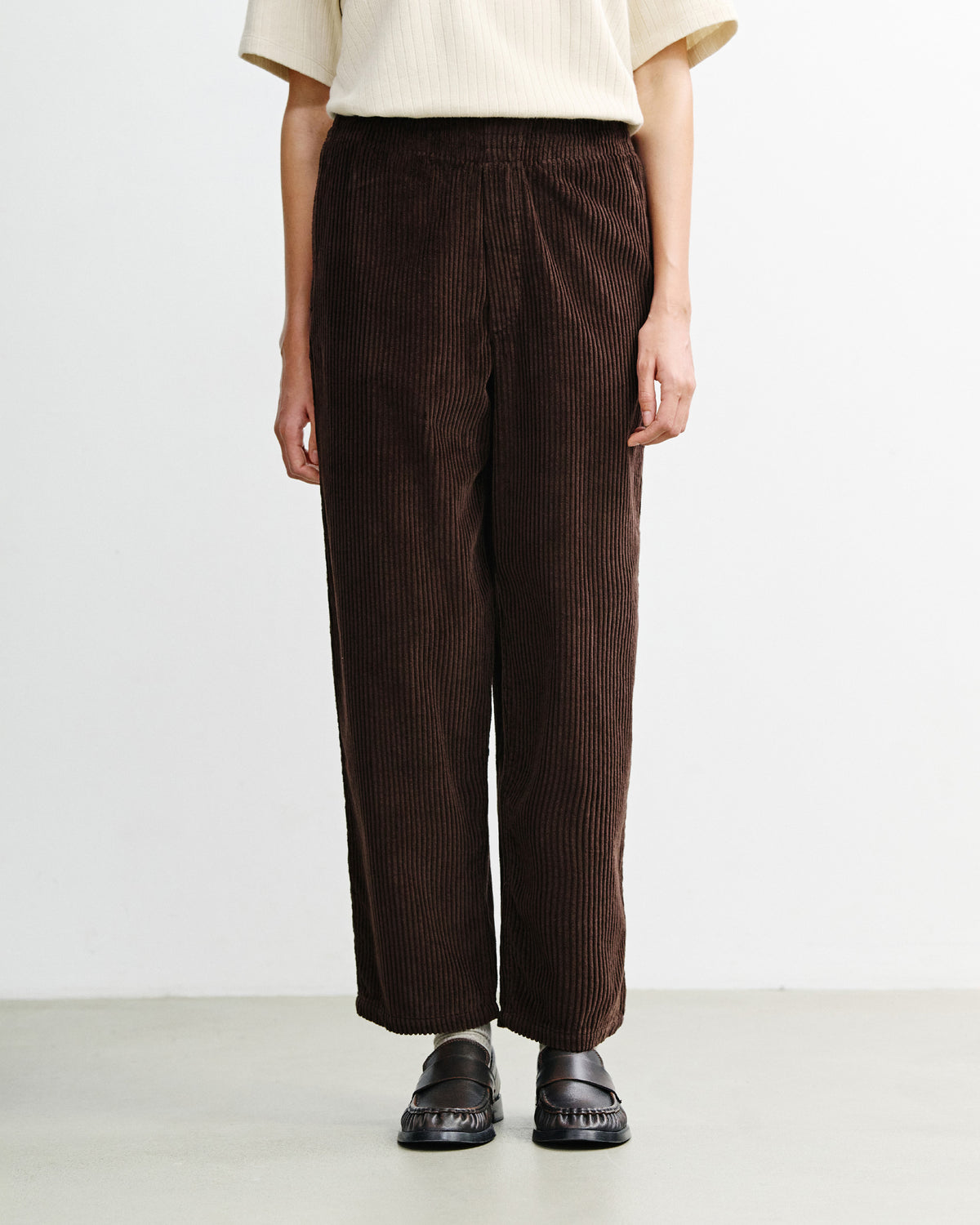 Weite Cordhose Bio Baumwolle - Braun