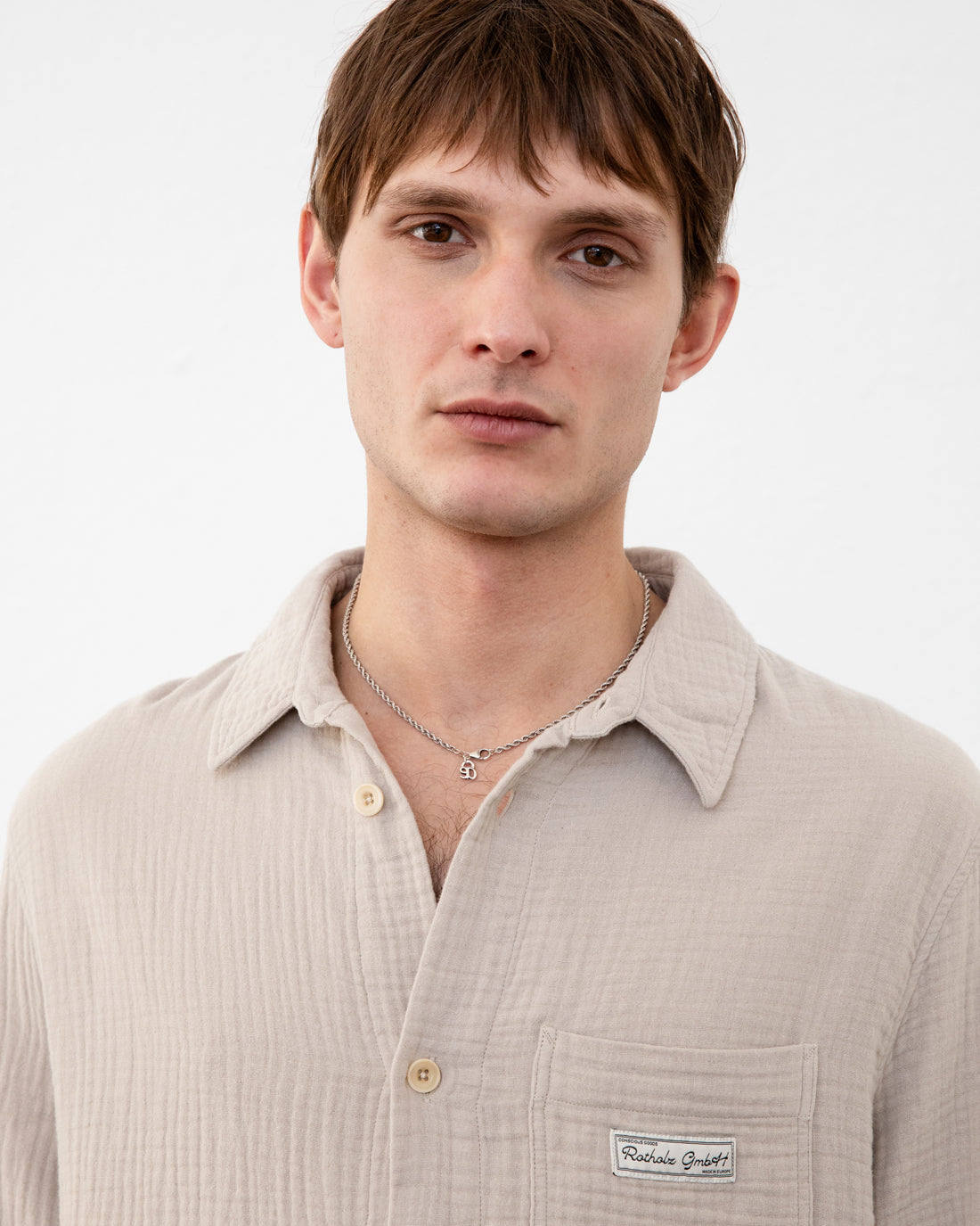 Musselin Hemd Bio Baumwolle - Sand