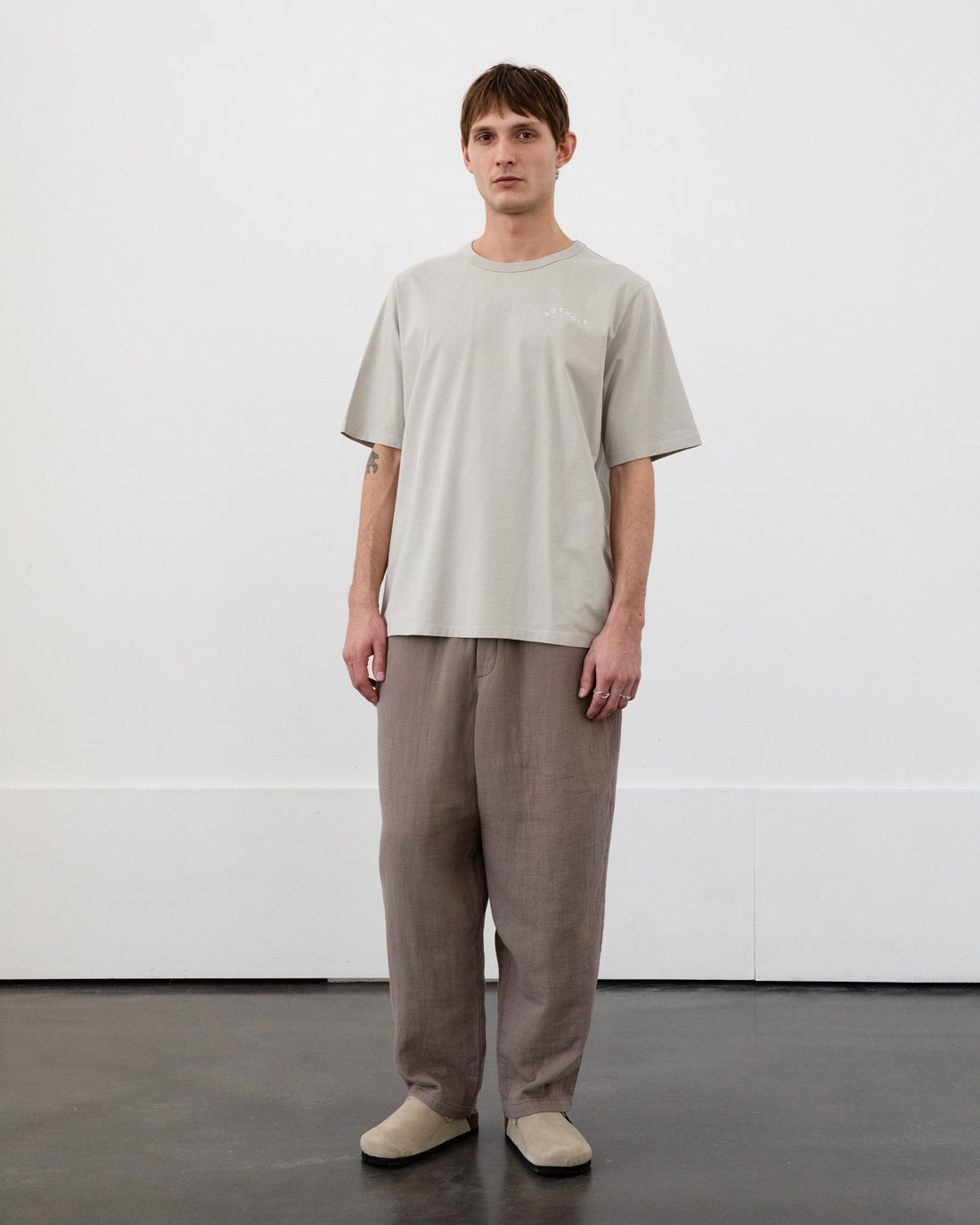 Wavy Logo T-Shirt Bio Baumwolle - Sand