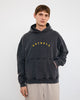 Logo Hoodie Bio Baumwolle - Washed Black