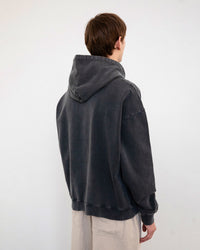 Logo Hoodie Bio Baumwolle - Washed Black