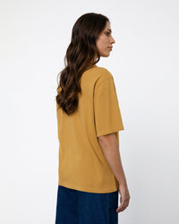 Waffel T-Shirt Bio Baumwolle - Senfgelb