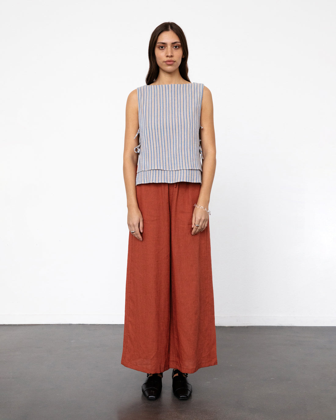 Gestreiftes Wickeltop Bio Baumwolle - Multi