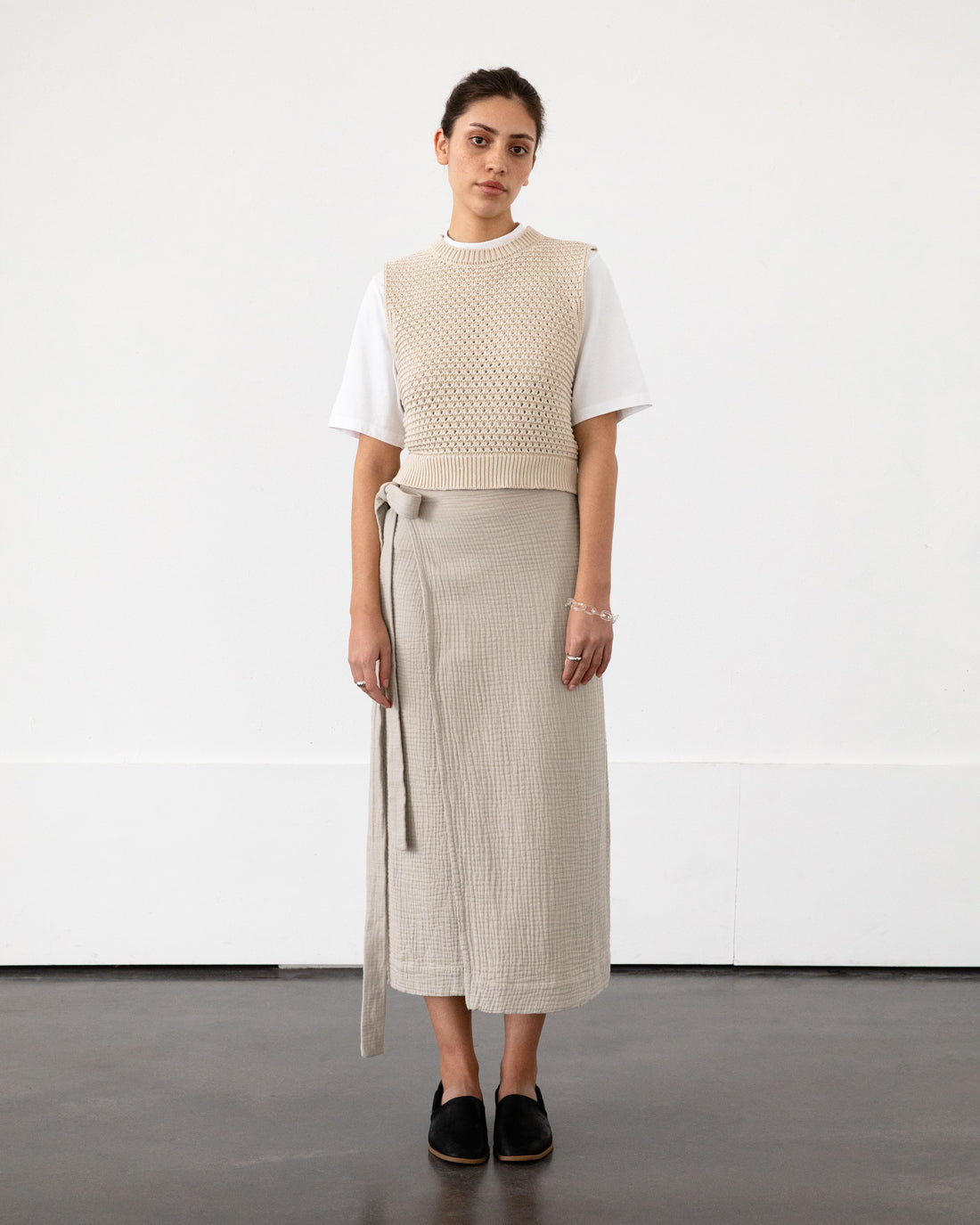 Musselin Wickelrock Bio Baumwolle - Sand