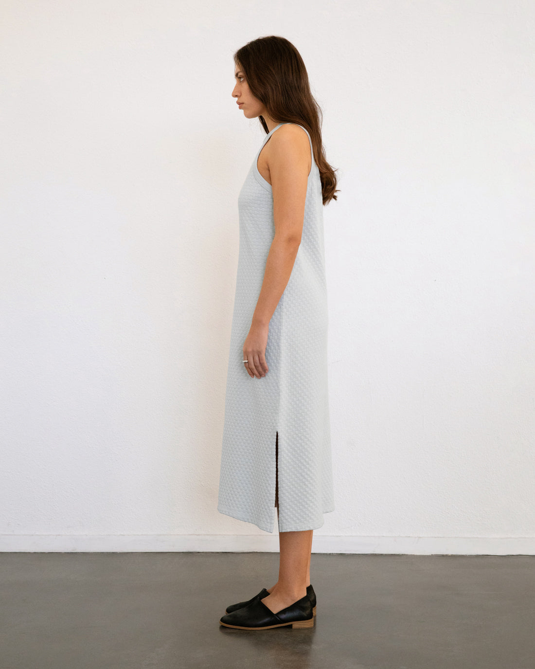 Strick Sommerkleid Bio Baumwolle - Grau