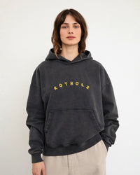 Logo Hoodie Bio Baumwolle - Washed Black