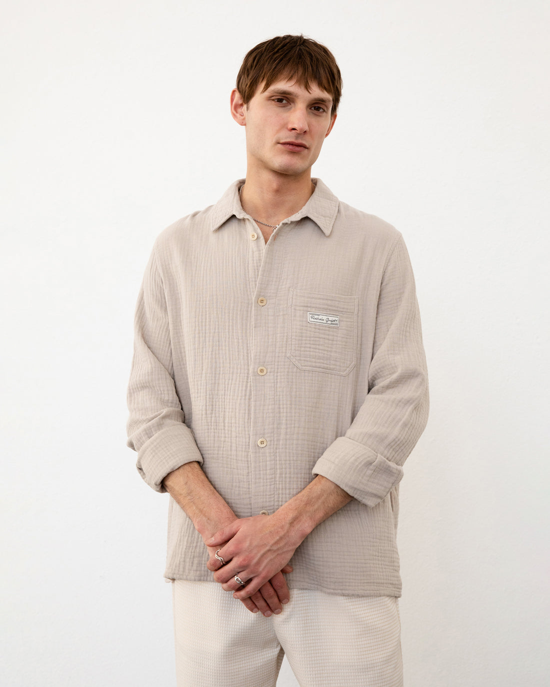 Musselin Hemd Bio Baumwolle - Sand