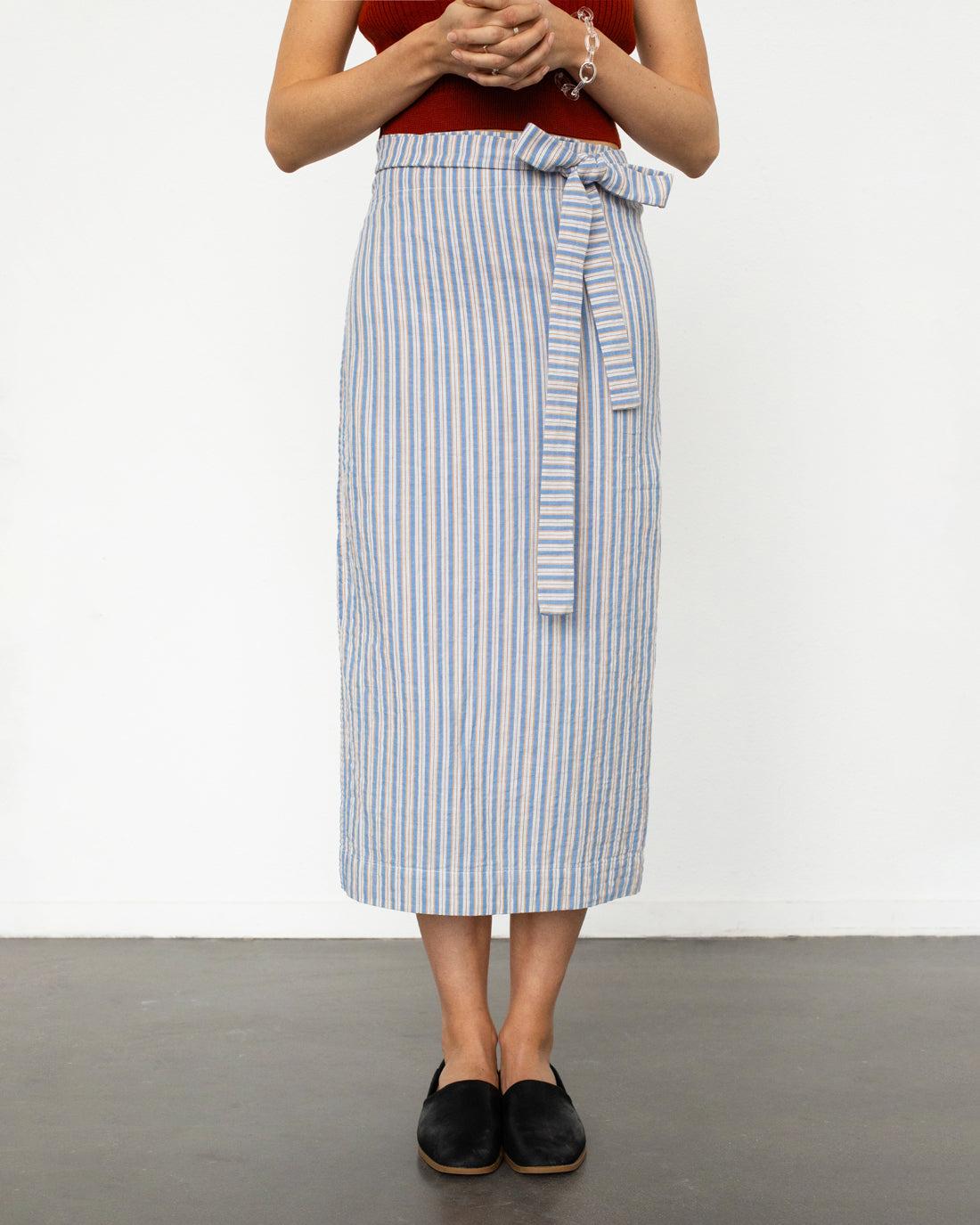 Gestreifter Wickelrock Bio Baumwolle - Multi