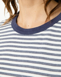 Gestreiftes T-Shirt Bio Baumwolle - Blau