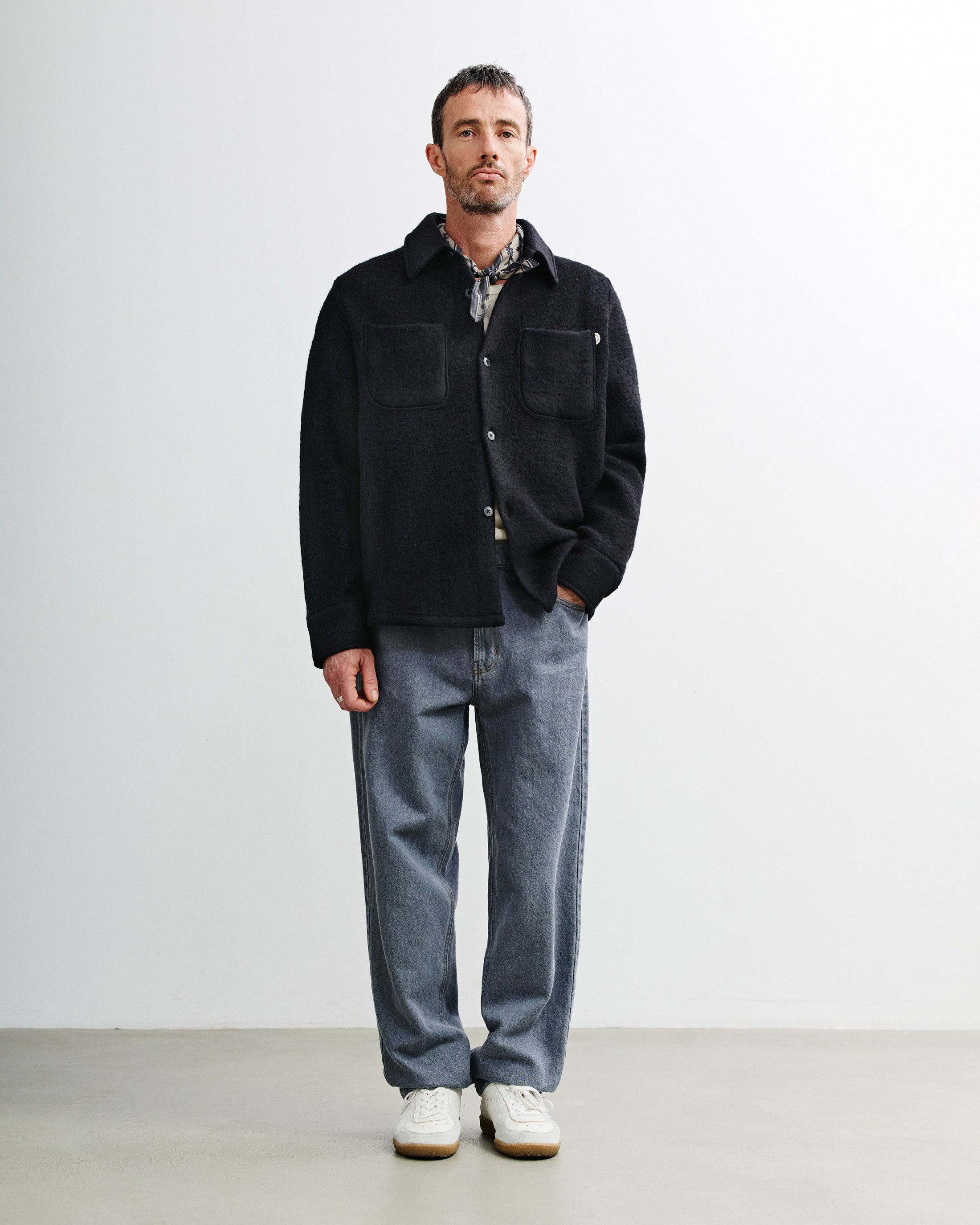 Overshirt Bio Wolle - Schwarz