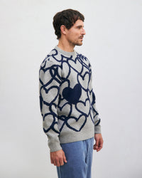 Affection Strick Sweatshirt Recycelte Wolle - Hellgrau