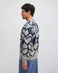 Affection Strick Sweatshirt Recycelte Wolle - Hellgrau