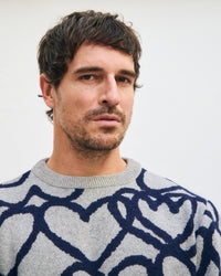 Affection Strick Sweatshirt Recycelte Wolle - Hellgrau