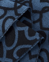 Affection Schal Merinowolle - Schwarz / Blau