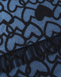 Affection Schal Merinowolle - Schwarz / Blau