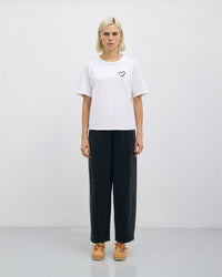 Weite Sweatpant Mit Bundfalte Bio Baumwolle - Washed Black