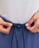 Weite Sweatpant mit Bundfalte Bio Baumwolle - Blau