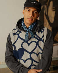 Bandana Organic Cotton - Navy Squares