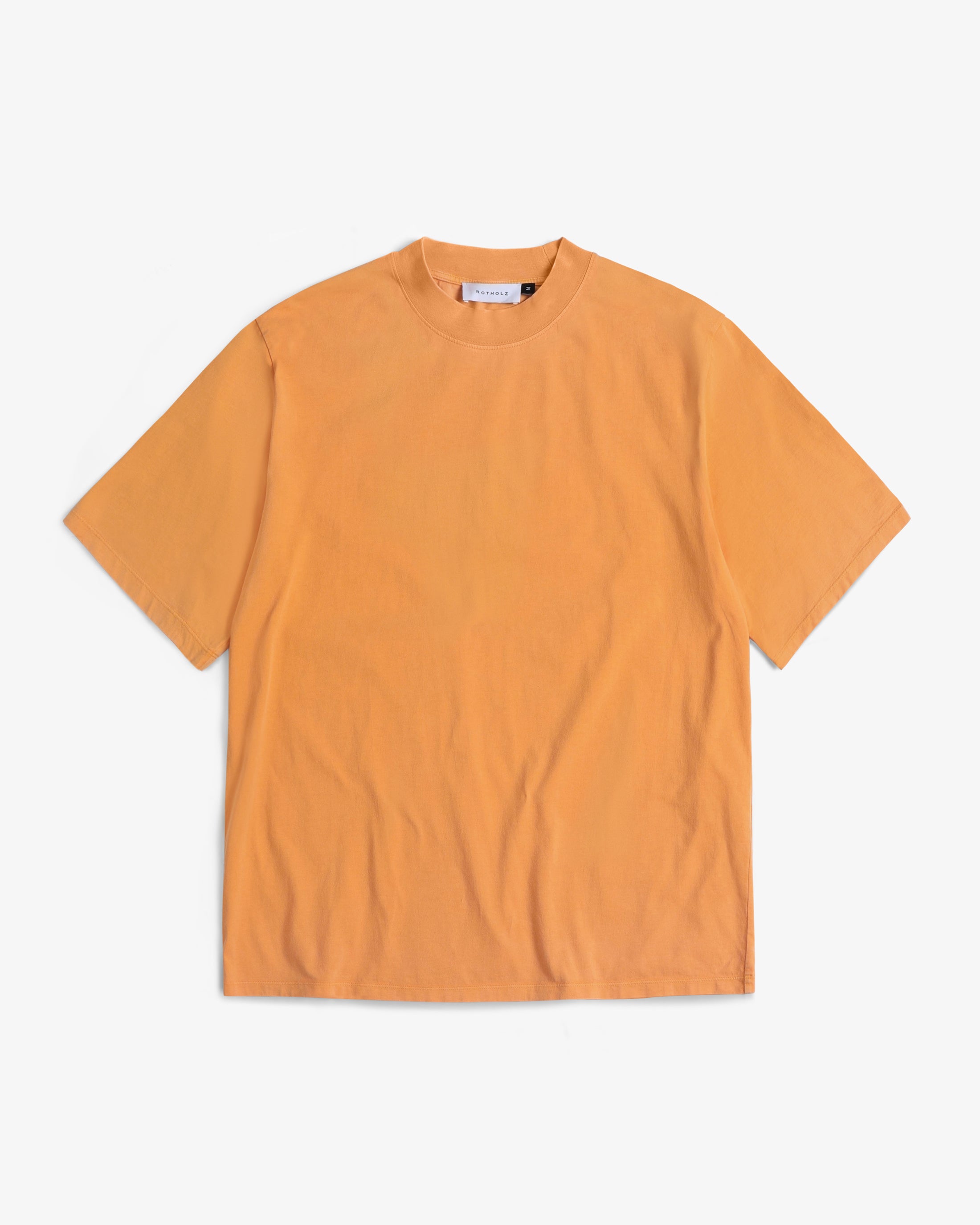 T-Shirt mit Breitem Kragen - Orange