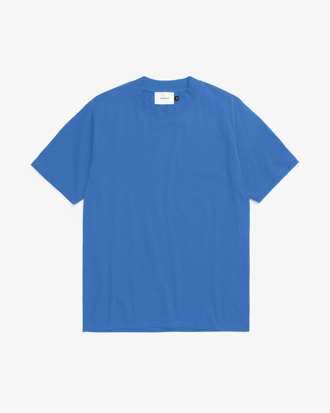 Rotholz T-Shirt mit breitem Kragen Bio Baumwolle - Blau