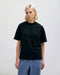 T-Shirt mit breitem Kragen Bio Baumwolle - Schwarz