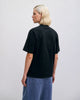 T-Shirt mit breitem Kragen Bio Baumwolle - Schwarz