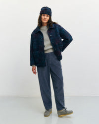 Workwear Jacke Bio Wollmischung - Blau Melange
