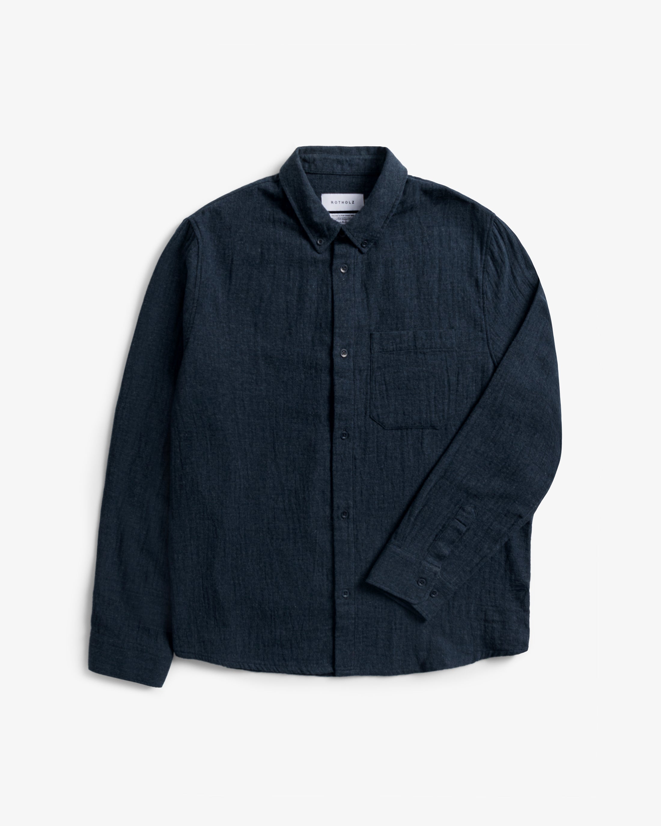 Button-Down Hemd Bio Baumwolle - Blau