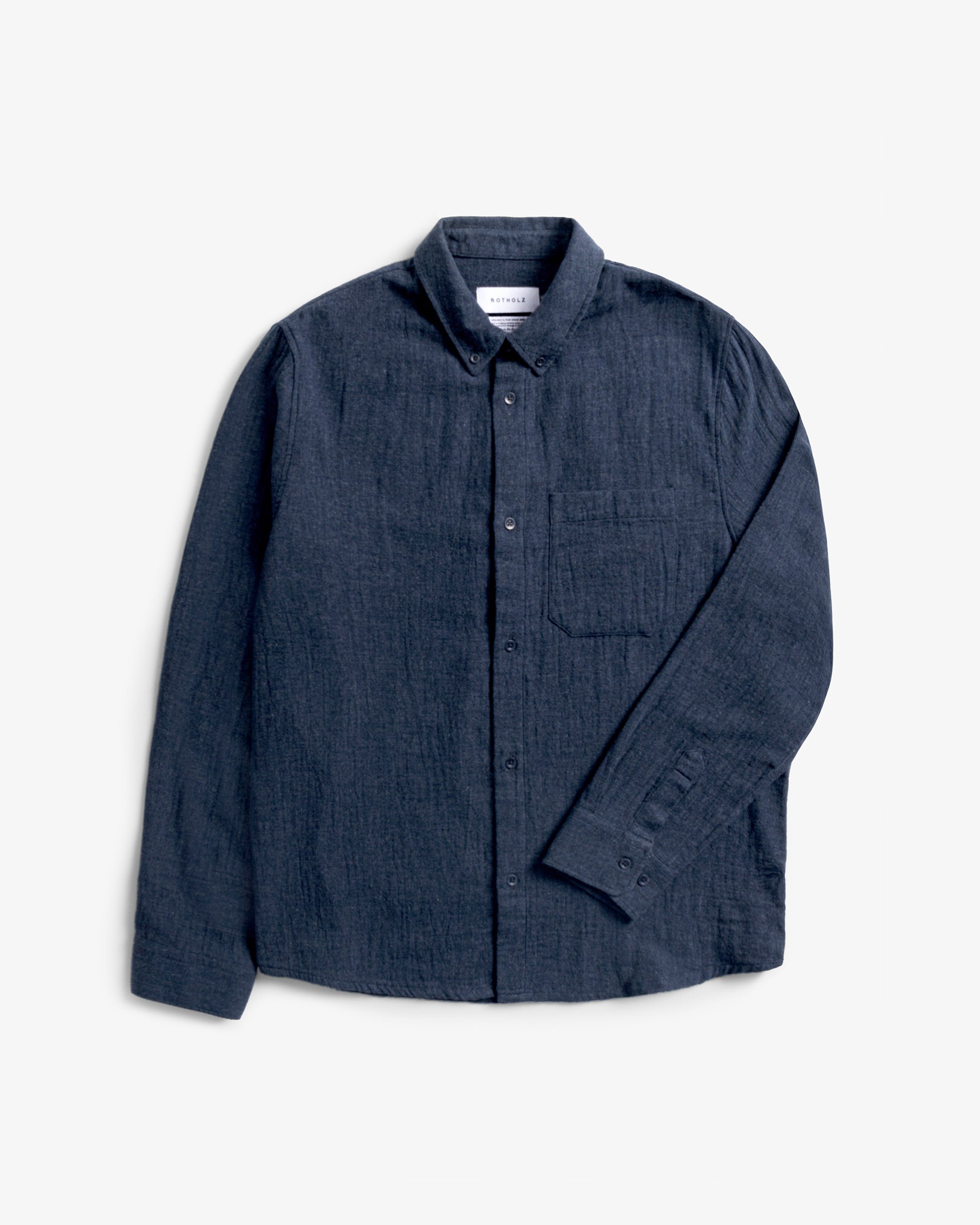 Button-Down Hemd Bio Baumwolle - Blau