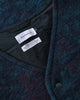 Weste Bio Wollmischung - Blau Melange