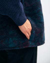 Weste Bio Wollmischung - Blau Melange