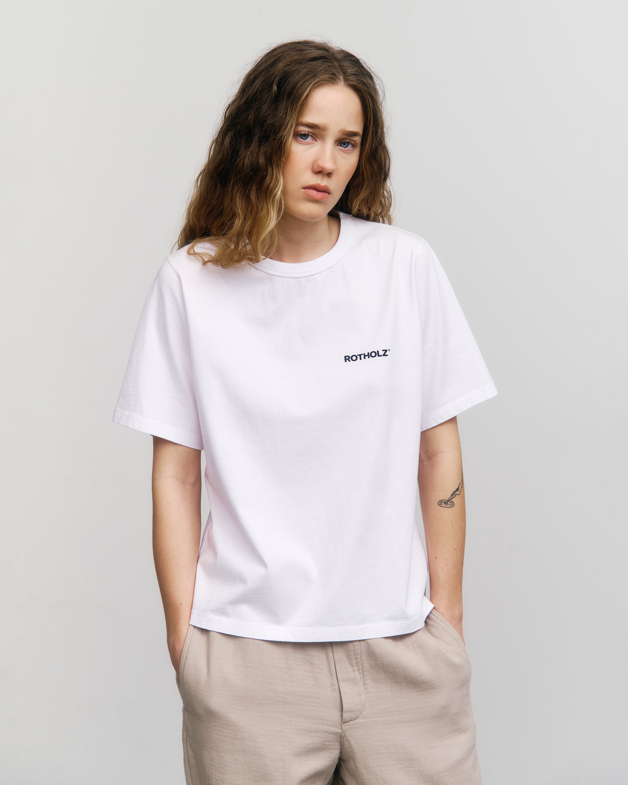 Cherry Print T-Shirt Bio Baumwolle - Weiß