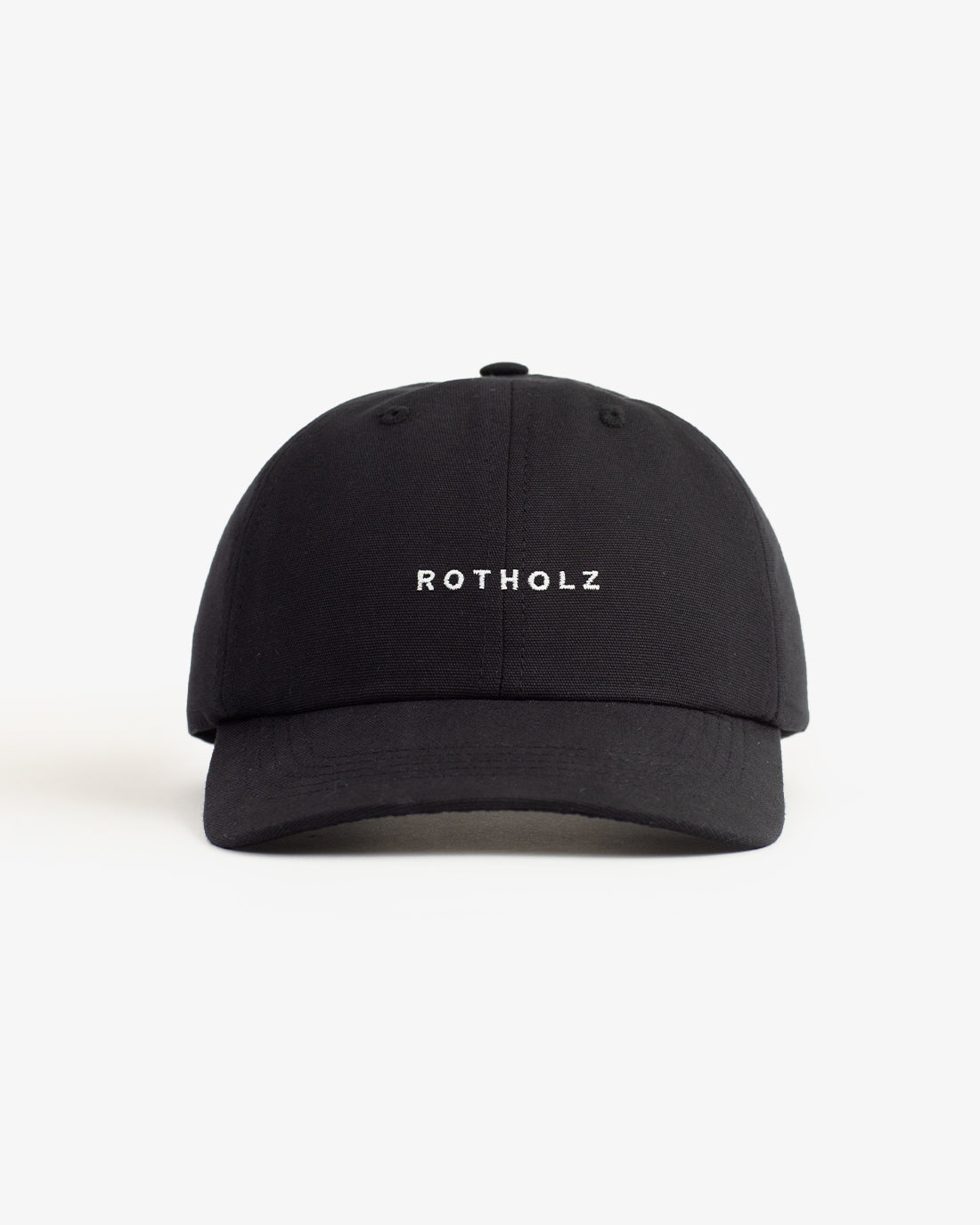 Rotholz Logo Dad Cap Bio Baumwolle - Schwarz